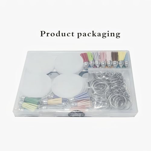 XLLHYLBD Acrylic Blank Keychains Key Chain Kit for Vinyl Chain Making Kit,30pcs… - Image 6