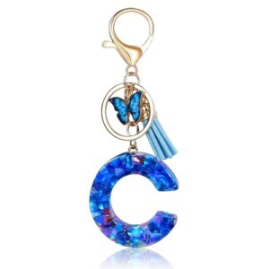 Fmeida Keychains for Women Initial Letter Keychain Purse Charms for Handbags Backpacks…