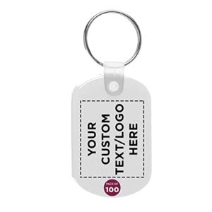DISCOUNT PROMOS Tag Soft Plastic Keychains