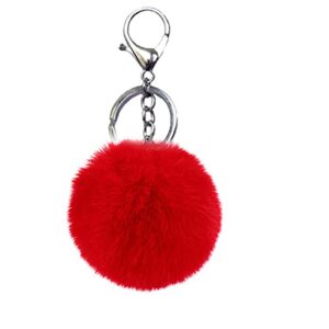 Unpafcxddyig Pom Pom Keychain Artificial Fur Ball Keychains Fluffy Tote Pendant Car…