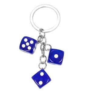 Dice Keychain Colorful Resin Dice Cube Key Chain for Women Bag Purse…