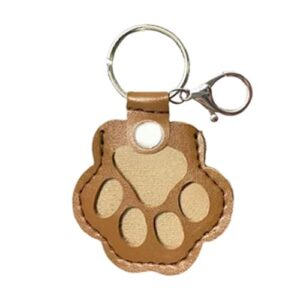 Dog Fur Storage Keychain,Cat Paw Shaped Leather Keychain For Collecting Cat And…