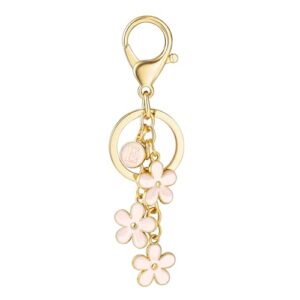 SELOVO Initial E Key Chain letter Pink Keychain for Girls Women