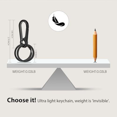 DMENER 4PCS Metal Keychain Clip Hook Keychain Keyring Key Chain Ring Clip… - Image 4