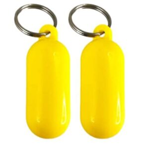 2 Pcs Yellow Floating Keychain Pills