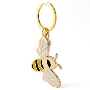 HAPPILY PLANTS Bee Keychain, Bee Gift