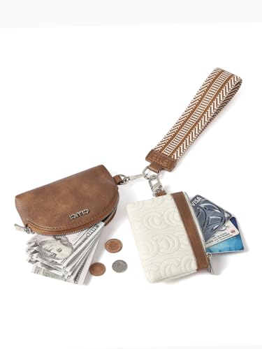 CLUCI Keychain Wallet for Women PU Leather Coin Purse Detachable Dual Pouch… - Image 6