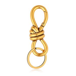 Gold Twist Knot Clasp Bag Charm Keychain D