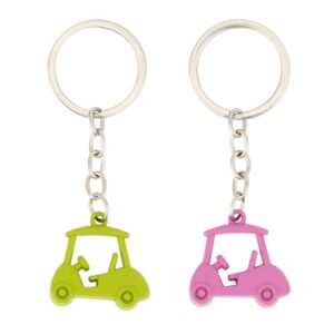 Mikovivi 2pcs Golf Cart Keychains, Stylish Zinc Alloy Key Ring Golf Themed…