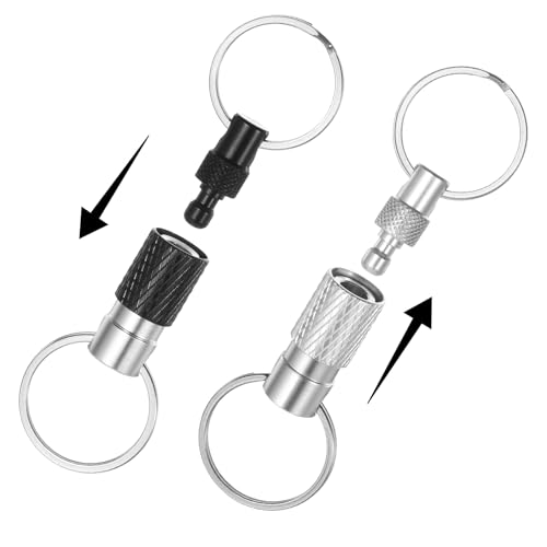 Bewudy 2Pcs Quick Release Keychain, Detachable Key Ring Quick Disconnect Keychain Heavy… - Image 7