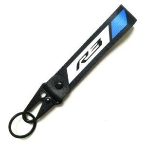 Motorcycle Metal Key Holder Chain Tag With Stamp Logo Nylon Rope Compatible…