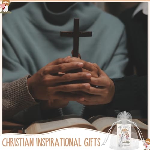 CraftyDream 20 Sets Christmas Jesus Loves You Key Chains Christian Positive Gift… - Image 6