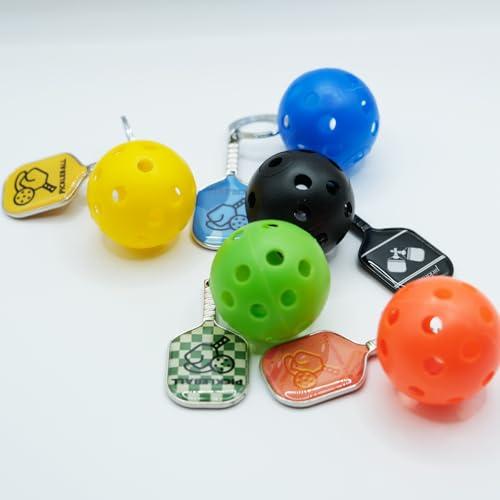 Qomamount Pickleball Keychain,Mini Paddle and Pickleball Design Pickle Ornament,Gifts for Pickleball Lovers(Green) - Image 4