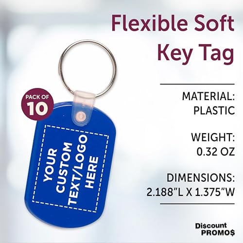 DISCOUNT PROMOS Tag Soft Plastic Keychains - Image 4