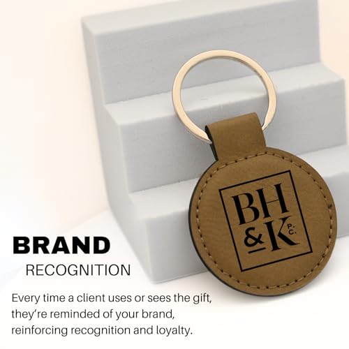 Custom logo leather keychain, Promotional items with your logo, Realtor supplies, Realtor… - Image 5
