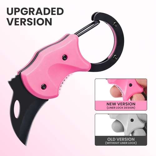 FUNBRO Pink Keychain Knife Gifts for Mom Mothers day, Cute Box Cutter… - Image 2