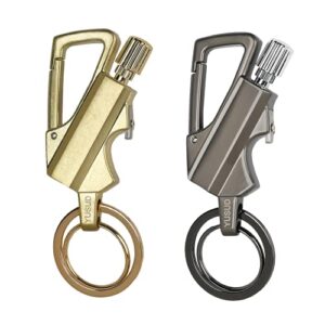 YUSUD 2 Pack Permanent Match Infinity Lighter with Multitool Keychain Bottle Opener,…