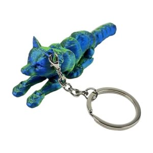 RGYBAO 3D Printed Wolf Keychain with Realistic and Multiple Joint Designs Accessory…