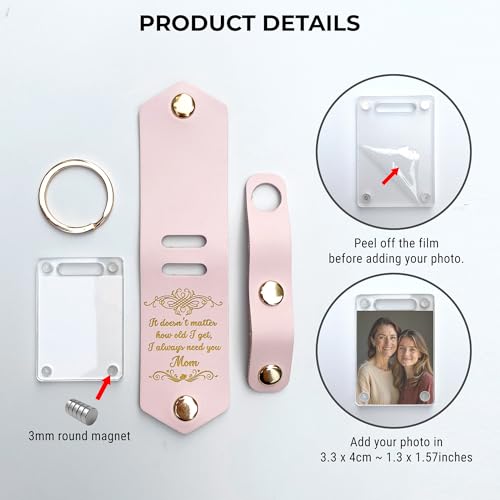 V VIBEPY Personalized Gifts For Mom Photo Keychain, From Daughter Son Husband - Image 8