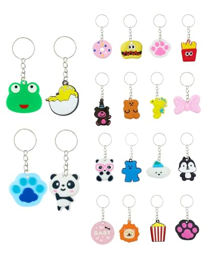 GADMEXILY 100pcs Cartoon Keychain for Kids Party Favors, Mini Cute Keyring for…