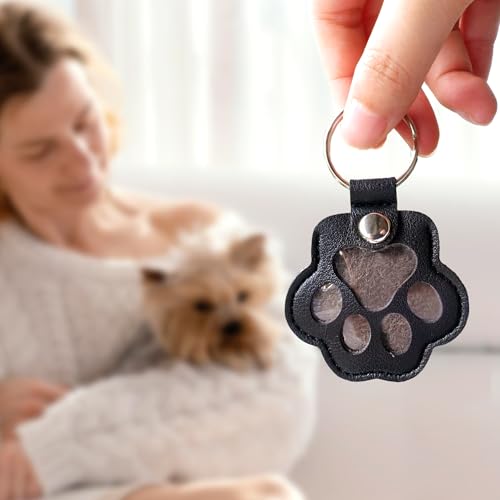 Sakinre Pet Memorial Gifts for Cat Dog, Cute Leather Paw Keychain, Pet… - Image 7
