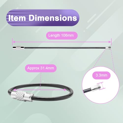 ManTangSun 12 Pack Keychain Flexible Rubber Key Ring Luggage Tag Cable Loops… - Image 7