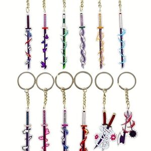 FSRONGXI Anime Keychains, 12Pcs Acrylic Keychain, Mini katana Sword Stuff Key Chain…