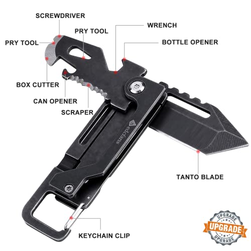edcfans Keychain Knife, Carabiner Multitool, Tanto Pocket Knife with Key Clip, Box… - Image 2