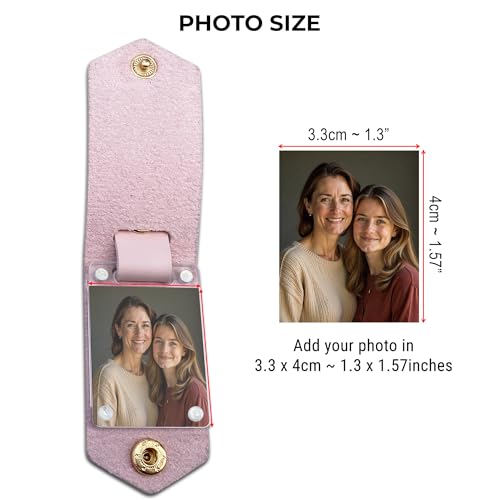 V VIBEPY Personalized Gifts For Mom Photo Keychain, From Daughter Son Husband - Image 3