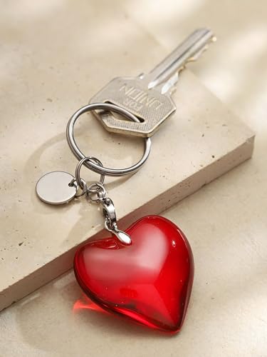 Sacina Y2k Grunge Red Heart Keychain, Y2k Emo Grunge Keychain, Goth Accessories… - Image 3