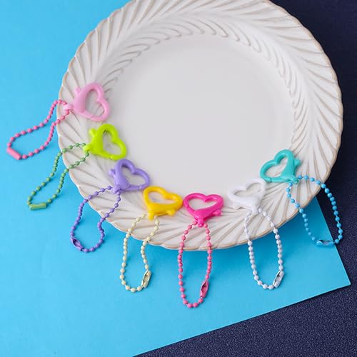 100 Pcs Ball Bead Chain Keychain Dog Tag Necklace Chains 4.7 inch… - Image 9