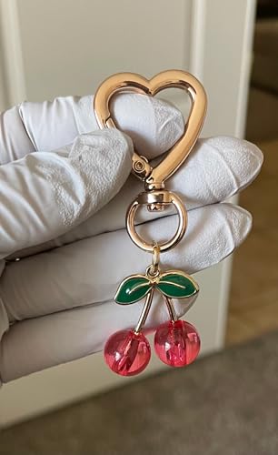Agromusk Cute Cherry Keychain,Kawaii Cherry Bag Purse Charms for Women Car Keys… - Image 9