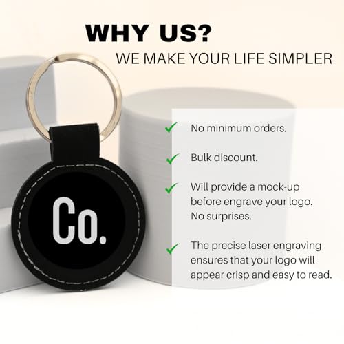 Custom logo leather keychain, Promotional items with your logo, Realtor supplies, Realtor… - Image 7