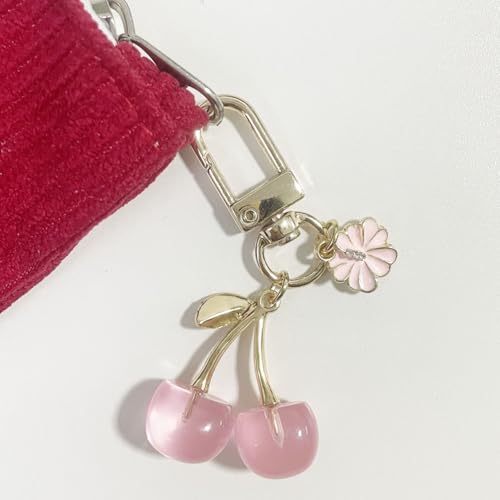 SWJEWEL Flower Keychain 3pcs Sakura Set Black White Pink Small Cherry Blossom… - Image 4