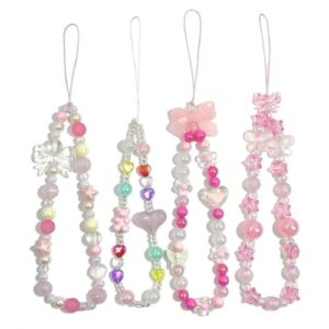 AGEN KGEN Phone Charms Cute Beaded Phone Lanyard Wrist Strap Aesthetic CellPhone…