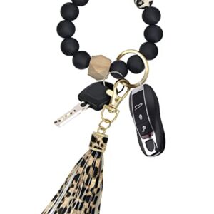 Pusunas Key Chains Women for Car Key Ring Bracelet,Keychain Wristlet,Silicone Beaded Bangle…