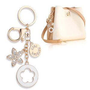 Molain Flowers Charms Enameled Keychain Chain Tassel Keyring Keychain Accessories Cute Keychain…