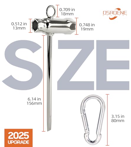 OSROENE Chainsaw Wrench, 2 Pack Chainsaw Tool Chain Saw Scrench with Hook,… - Image 3