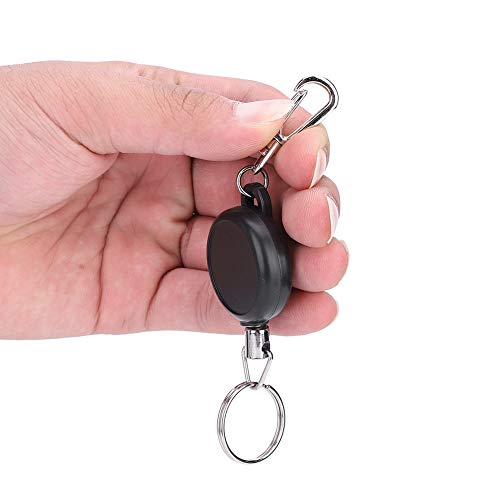 Retractable Keychains Badge Reel Holder, Extendable Keychain, Stainless Steel Retractable Keyring Key… - Image 6