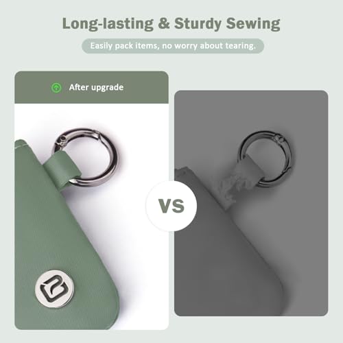 POIUGOYA Nylon Wristlet Wallets, Dual Pouch Keychain Wristlet Wallet, RFID Small Wallet… - Image 2