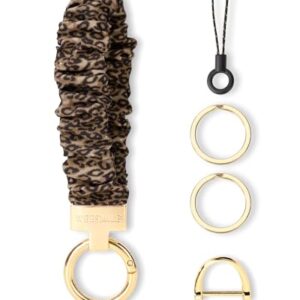 WEESMILE Keychain Wristlet, Stretchy Key Chain for Car Keys with D ring,…