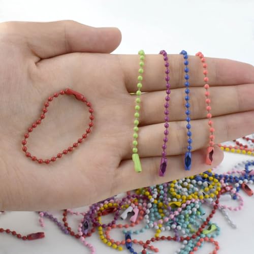 100 Pcs Ball Bead Chain Ball Chain Keychain Dog Tag Necklace Chains… - Image 4