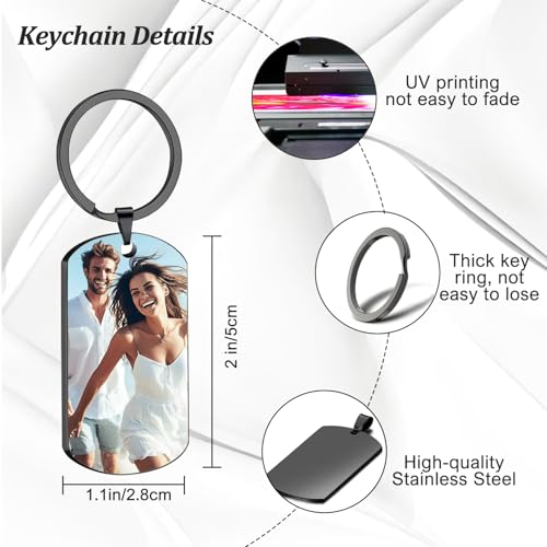 POKEHAND Custom Keychain with Picture,Personalized Keychains with Engraving Photo/Text,Customized gifts for boyfriends… - Image 3