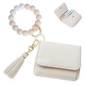 Sunpour Keychain Wallet RFID Wristlet Wallets for Women,Small Wallets Woman Key Chain…