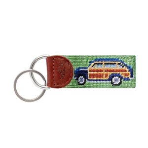 Smathers & Branson Woody Needlepoint Key Fob in Moss