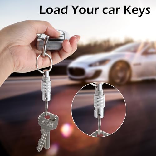 Bewudy 2Pcs Quick Release Keychain, Detachable Key Ring Quick Disconnect Keychain Heavy… - Image 5