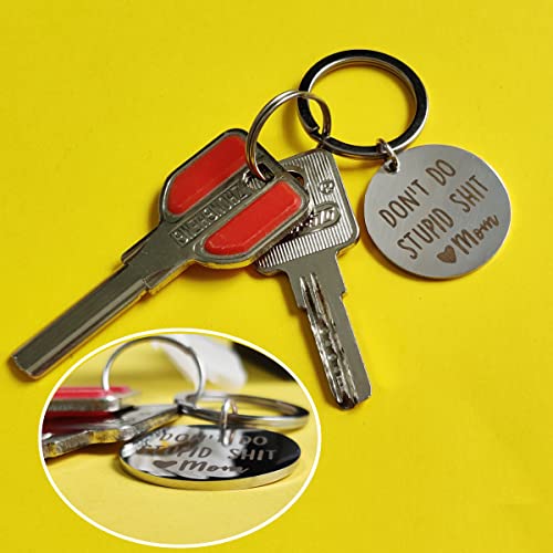 Funny Keychain Gift for Teenager from Mom, Don't Do Stupid Shit Keychain,… - Image 6