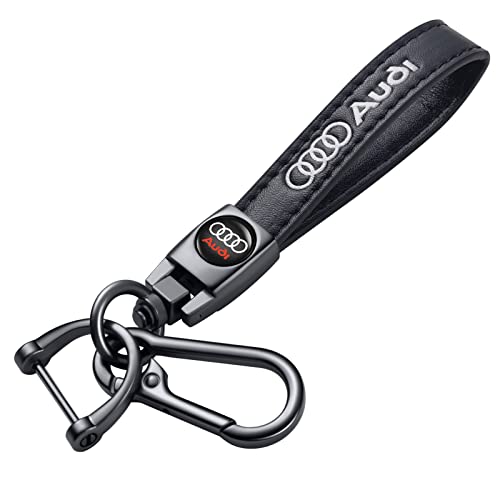 TACOMA Genuine Leather Keychain Set Compatible with Audi A3 RS3 A4 A5…