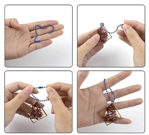 100pcs Ball Beads Chain Bulk 4.7 inch 2.4mm Ball Chain Keychain Dog… - Image 6