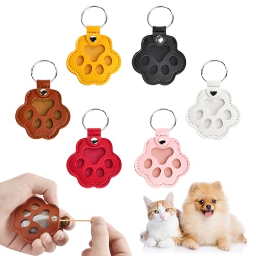 softum Cat Dog Hair Keychain 6pcs, Cat Fur Memory Charm, Dog Hair…